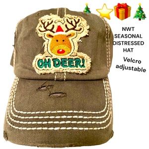 BRAND NEW SEASONAL DISTRESSED BASEBALL CAP VELCRO ADJUSTABLE HUMOROUS WELL MADE